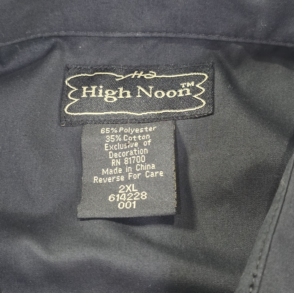 High Noon Western Long Sleeve Button Up Shirt Embroidered Yoke Pearl Snaps. 2XL - Picture 2 of 9